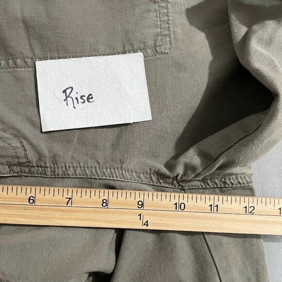 Calvin Klein Capris Size 8 Baggy Green Cropped Pants Jeans Ripstop Y2K Gorpcore - Picture 10 of 12